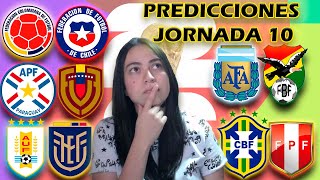 PREDICCIÓN Y PREVIA ELIMINATORIAS MUNDIAL 2026🌎⚽  JORNADA 10🔥 [upl. by Philipa103]