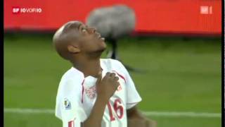 Spain 01 Switzerland Goal Gelson Fernandes with swiss commentary [upl. by Fields587]