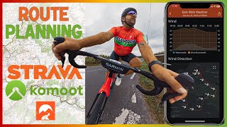 How I use STRAVA KOMOOT and EPIC RIDE WEATHER to plan PERFECT bike routes strava komoot [upl. by Anahgem937]