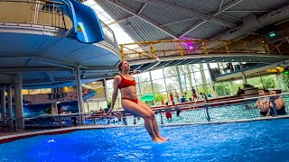 High JUMP to DEEP Water at TIKIBAD Duinrell Waterpark [upl. by Lundt83]