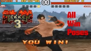 Tekken 3 All Win poses  All Characters [upl. by Ayital728]