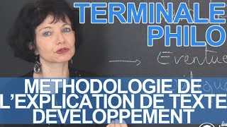 Méthodologie de lexplication de texte  développement  Philosophie  Terminale  Les Bons Profs [upl. by Tiler861]