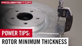 Do You Need New Rotors Understanding Minimum Rotor Thickness  PowerStop [upl. by Marget]