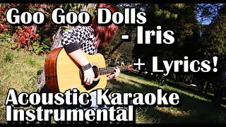 Goo Goo Dolls  Iris Acoustic Karaoke Instrumental With Lyrics [upl. by Duwad]