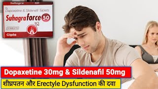 Suhagra force tablet  Dapoxetine 30mg amp Sildenafil 50mg Tablets uses and side effects  Pharmahuts [upl. by Nohsram]