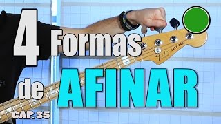 4 FORMAS DE AFINAR UN BAJO  Bajo para Principiantes [upl. by Nrubyar]