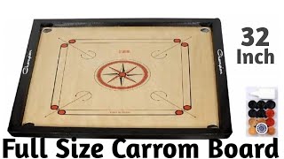 Carrom Board Matte Finish Water Proof Full Size Carrom Board 32 Inch Large Carrom Board Game [upl. by Columbyne]