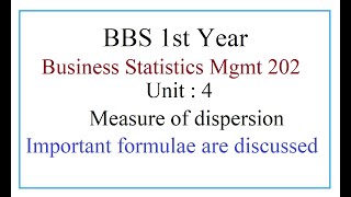 BBS 1st year Business Statistics  Unit4 [upl. by Iddet843]