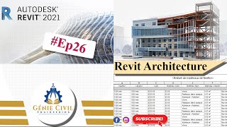 Revit Architecture 2021 Ep26 Comment créer une liste de relevé des matériaux pour la maison [upl. by Thrasher]