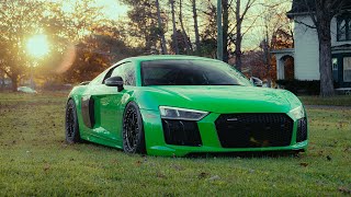 Twin Turbo Signal Grün R8  Fall Foliage Season Closer 4K [upl. by Cirala]