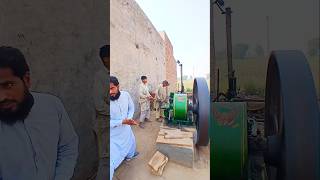 Diesel Engine Amazing Starat Up 22Hp working wood cutting Old Black Technology sauth Panjaab Pakist [upl. by Olrak]