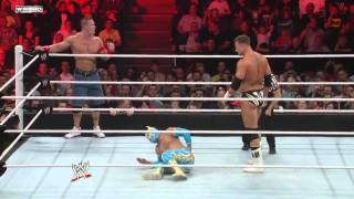 Raw John Cena amp Sin Cara vs The Miz amp Alex Riley [upl. by Holey]