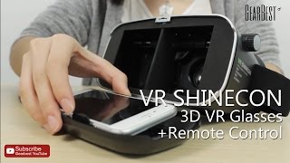 Gearbest Review VR SHINECON 3D VR Glasses with Remote Control  Gearbestcom [upl. by Loma870]