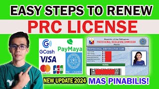 EASY STEPS TO RENEW PRC LICENSE  NEW UPDATE 2024  ONLINE PRC CARD RENEWAL 2024 [upl. by Alburg]