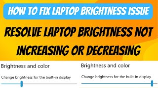 How to fix laptop screen brightness problem [upl. by Adam]