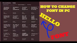 HOW TO CHANGE FONT IN WINDOWS 10WINDOWS 11 [upl. by Tiffani]