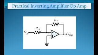 Practical Inverting Amplifier Circuit  Closed loop gain derivation  Inverting Amplifier [upl. by Inami]