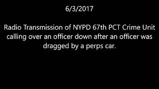 67 PCT 6317 NYPD OFFICER DRAGGED IN BROOKLYN BY CAR [upl. by Janka]