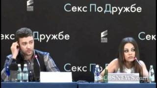 Mila Kunis chews out Russian reporter  in Russian [upl. by Neicul903]