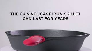 How to season a Cast Iron Skillet By Cuisinel [upl. by Yruy600]