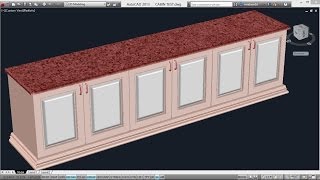 CREATING A COUNTER TOP  AutoCAD 3D CABINETS  AutoCAD 3D WARDROBE [upl. by Dympha]