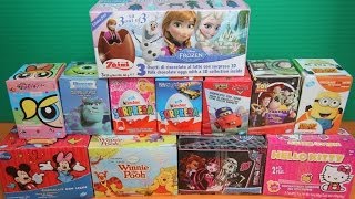 EPIC CHOCOLATE SURPRISE EGG HAUL Disney Frozen Tinkerbell Pirate Fairy Monster High Angry Birds [upl. by Zobias696]