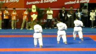 Karate Sea Games 2011  Bunkai Kata Heiku Indonesia [upl. by Maharva]