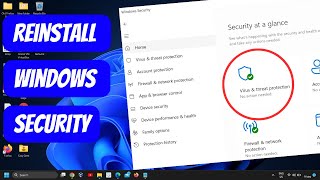 How to Reinstall Windows Security in Windows 11  StepbyStep Tutorial [upl. by Clintock939]