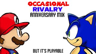 FNF Mario Vs Sonic  Occasional Rivalry Anniversary MixCharted [upl. by Brackely402]