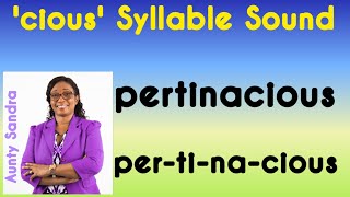 The cious Syllable Sound  Words in Syllables  Tricky Sound  Phonics  Learn to Read and Spell [upl. by Lleda674]