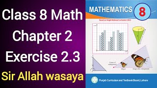 Class 8 Math New Book Chapter 2 Exercise 23  Class 8 Math New Book Unit 2 Exercise 23 [upl. by Naiviv730]