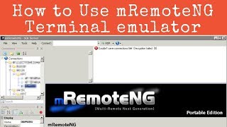 How to use mRemote ssh tool  Hindi [upl. by Vergos]