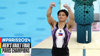 🥇🥇 A second GOLD for Carlos Yulo 🇵🇭  Mens Vault Final  Paris Champions [upl. by Ilam]