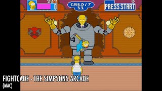 THE SIMPSONS ARCADE PLAYTHROUGH HOMER FIGHTCADE [upl. by Anirad]