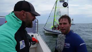 49er Sailing Jack Hawkins  Christopher Tomas GBR  2018 European Championship  Day 2 [upl. by Einnij]