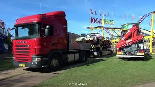 Kermis Heemskerk 2023 Transport en opbouw Deel 3 [upl. by Winebaum340]