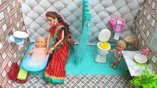 Barbie Doll All Day Routine In Indian VillagePinky Ki Kahani Part 409Barbie Ki Hindi Kahani [upl. by Yremogtnom717]