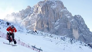 Pista Saslong Santa Cristina  Valgardena BZ  Imperdibili discese con gli SCI [upl. by Nahama]