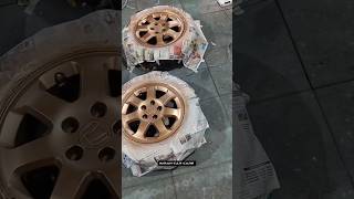 Car Spray Mag Wheel Painting Golden Colour  Imran Car Carecarspraypainting [upl. by Orwin]