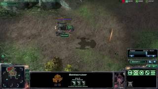 Starcraft 2  Terran Battlecruiser vs Two Terran Vikings  No UpgradesAbilities [upl. by Nilre]