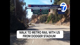 Walk with us from Dodger Stadium to Chinatown Metro station 🚶 [upl. by Timothea]