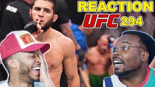 BEST KNOCKOUT OF THE YEAR Islam Makhachev vs Alexander Volkanovski 2 UFC 294 Reaction [upl. by Anayaran977]