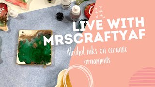 DIY ALCOHOL INKS ON CERAMIC ORNAMENTS [upl. by Pansy]