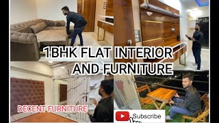 1BHK FLAT FULL INTERIOR WORK IN VERY LOW PRICE BY DECENT FURNITURE [upl. by Acinonrev]