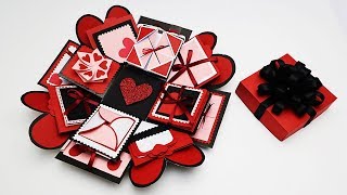 DIY Explosion Box Tutorial  Valentines Day  Anniversary Gift Idea  How to Make Explosion Box [upl. by Nirtiac]