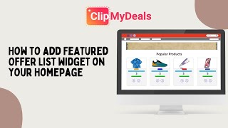 How to add quotFeatured Offer Listquot widget on your Homepage [upl. by Engelhart]