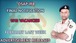 Osap IRB Recruitment 2024। Osap Irb Final Notification। Osap Irb 1513 New Vacancy Update [upl. by Eissirk597]