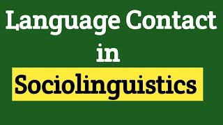 Language contact in Sociolinguistics  Language contact  Language contact in Urdu [upl. by Roxane]