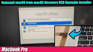 Macbook Pro How to reinstall macOS from macOS Recovery USB Bootable Installer [upl. by Gunn]