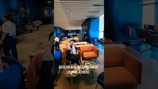 Aegean Airlines AWESOME Business Class Lounge ✈️ [upl. by Yessak]